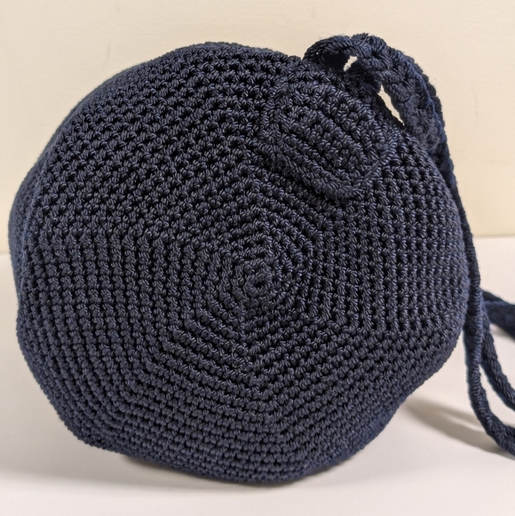 The Sak Navy Blue Dylan Crochet Drawstring Bucket Backpack Bag main image 7